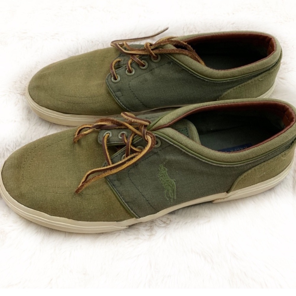 Polo Green Faxon Low Canvas Sneakers